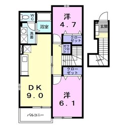 カーサエスタ参番館の物件間取画像